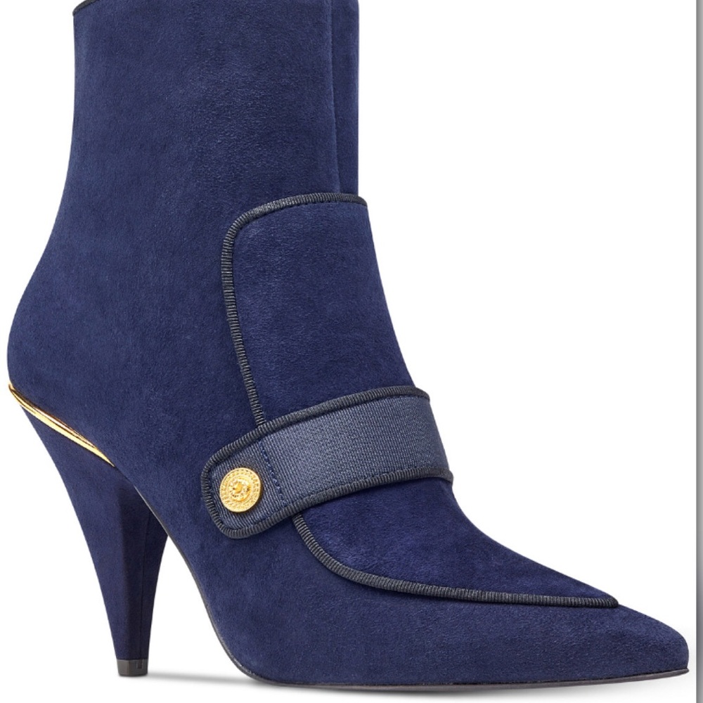 Nine West Suede Navy Booties - Picture 2 of 6